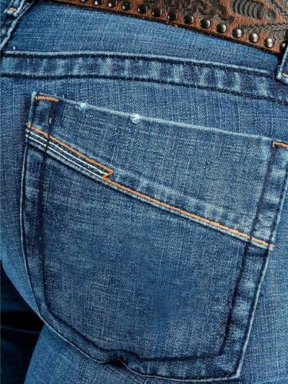 Mid Rise Distressed Bootcut Flare Jeans, High Stretch, Ripped Details, - Picture 4 of 6